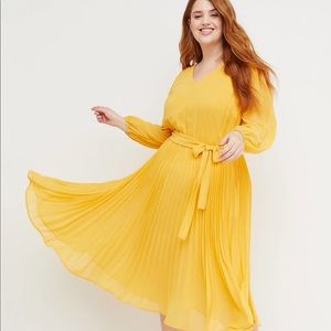 Pleated Midi Dress